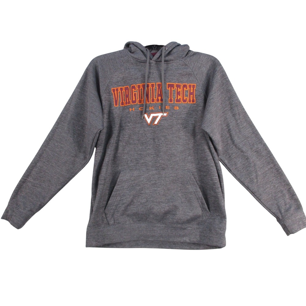 Colosseum Virginia Tech Hokies Hoodie Mens Large Gray Heather VT Sweatshirt